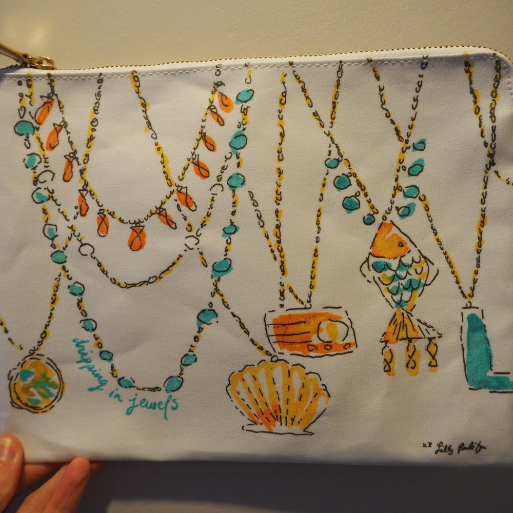 Lilly Pulitzer coated canvas zipper pouch